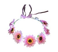 Guirlande de fleurs à LED - Bandeau lumineux - Accessoire de fête de mariage - Couronne de fleurs