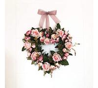 Guirlande de Fleurs de Simulation de Roses, Fausses Fleurs, décoration de Porte, Guirlande en Forme de cœur, décoration de linteau de Porte, Mariage, Salle de Mariage, ameublement de la Maison, Peut