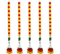 Guirlande De Fleurs De Souci 5 Pièces pour Décoration De Mariage, Fleurs Artificielles, Décoration Indienne, Diwali, Pooja, Jour des Morts, Mexicain