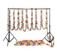 Guirlande de Fleurs Hawaïennes Réutilisable 30m en Tissu pour Fête | Corde Solide, à Suspendre Stable, Décoration Luau, Usage Anniversaire et Ambiance Tropicale