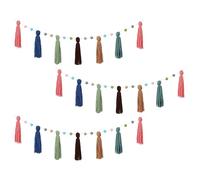 Guirlande De Franges Décorations De Fête,3 Pièces Guirlande Arc-en-Bohème | Fournitures Fêtes Noël Chambre Bébé Anniversaire Photographie - Mur Nursery Christmas École Tableau Affichage