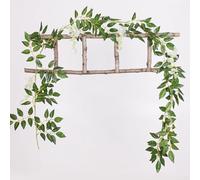 Guirlande de glycines artificielles à suspendre de 2 m de long pour mariage, fête, jardin, clôture, balcon et abri de jardin (a)