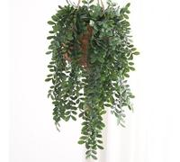 Guirlande de lierre à suspendre au mur pour intérieur ou extérieur - 72 cm - Vert clair - Plante UV artificielle en plastique à suspendre pour salle de travail, balcon, décoration de mariage (vert