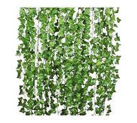 Guirlande de lierre artificiel vert à suspendre pour jardin, fête de mariage, décoration murale, plantes artificielles d'intérieur (bégonia, 2 m (1 corde)