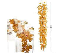 Guirlande de lierre artificielle en PVC souple à suspendre pour mariage et décoration de la maison Jaune automne 2 m