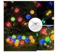 Guirlande de lumières led boule 3 mètres 20 cristal étanche - multicolore G