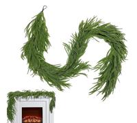 Guirlande de Noël - 180 cm - Guirlande de sapin de Noël avec éclairage - Guirlande de cèdre de Noël - Vert artificiel - Décoration de Noël - Vacances - Atmosphère - Accessoires de fête
