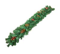 Guirlande de Noël 2,7 m - Guirlande de Noël pour la maison | Guirlande de vignes artificielles réalistes avec baies rouges et pommes de pin pour bois de cheminée, table, mur, mariage