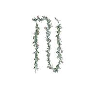 VEVOR Guirlande de Noël, 2,7 m, Guirlande de Feuilles d'Olivier Artificiel Lumineuse, Décoration de Noël Verte, avec Baies Rouges, pour Manteau de Cheminées, Cheminées, à Suspendre, à Poser, Couronnes