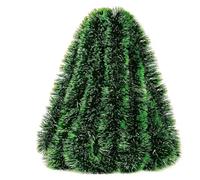 Guirlande de Noël 60/2 m, guirlande verte, rubans de fleurs de garance, décorations for sapin de Noël, mariage, anniversaire, fête, décoration de la maison(Green,40M (20PCS))