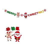 Guirlande de Noël à suspendre pour festival de Noël, décoration de Noël, drapeaux à suspendre sur le thème du Père Noël