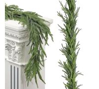 Guirlande de Noël artificielle, couronne de pin décorative avec faux feuillage de 180 cm, guirlande de Noël réaliste, pour cheminée, porte d'entrée, patio, entrée, salon, arbre, escalier