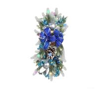 Guirlande de Noël artificielle en forme de goutte d'eau pour porte d'escalier, décoration festive intérieure ou extérieure, 45 cm, sans fil avec bordure en plastique personnalisable