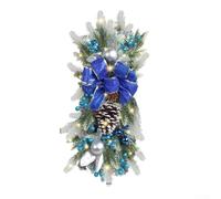 Guirlande de Noël artificielle en forme de goutte d'eau pour porte d'escalier, décoration festive intérieure ou extérieure, 45 cm, sans fil avec bordure en plastique personnalisable