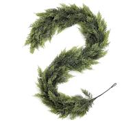 Guirlande de Noël Artificielle en pin, Guirlande fournie de 1,80 m ou 2,70 m avec cyprès, idéale for décorer Une cheminée, Un escalier, Une Table ou Toute Autre pièce.(270cm)