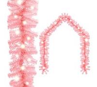 Guirlande de Noël avec lumières LED 10 m Rose Rose G