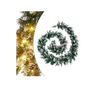 Guirlande de Noël avec Lumières LED Guirlande Artificielle Ornement de Fête Décoration de Vacances Ornement de Noël Jardin Vert 5,2 m PVC