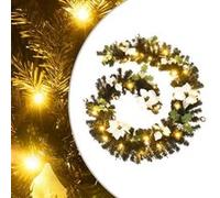 VIDAXL Guirlande de No?l avec lumi¿¿res LED Noir 2,7 m PVC