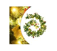 vidaXL Guirlande de Noël avec lumières LED Vert 2,7 m PVC Multicolore