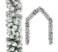 VIDAXL Guirlande de Noël avec neige floquée Vert 20 m PVC