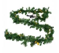 Guirlande de Noël avec sapin artificiel - 810 cm / 100 LED - Guirlande lumineuse décorative avec minuterie blanc chaud illuminée avec fiche secteur