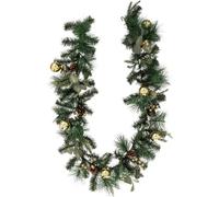 Guirlande de Noël boules d'eucalyptus or plastique 2 m