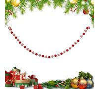 Guirlande de Noël - Décoration festive avec cordon léger, présentation joyeuse pour de meilleurs moments de photographie, décoration saisonnière pour cheminée, cheminée, escalier et mur en rouge et
