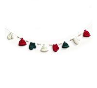 Guirlande de Noël Décoration Suspendue Forêt Flocon de Neige Sapin | Guirlande suspendue de style forêt faite à la main avec un design en crochet texturé pour la décoration(E)