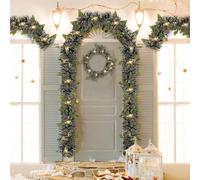 Guirlande de Noël Éclairée - 5 m, 50 Lumières LED, à Piles - Pour Sapin, Escalier, Décoration Intérieure