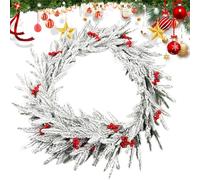 Guirlande de Noël,Faux pour Porche | Réaliste Guirlande de Noël Décoration d'hiver pour Intérieur et Extérieur Manteau de Cheminée Porte Fenêtre Porche Table Cuisine Fête