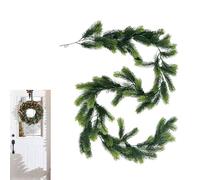 Guirlande de Noël - Feuillage de verdure artificiel pour couronne, guirlande de Noël, décoration de Noël, matériau en pin avec design réaliste pour décoration d'intérieur, cheminée, escaliers, table