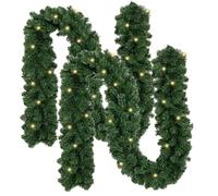 Guirlande de Noël LED de 5 m, 320 pointes × 2, 100 LED, blanc chaud, 8 | Guirlande de 5 m avec 320 pointes et 100 LED blanc chaud. 8 modes d'éclairage et base simple pour votre propre décoration de
