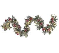 Guirlande de Noël LED Décorée 180 cm Paimio en Synthétique Vert Parfait pour Votre Décoration de Noël Paimio Beliani