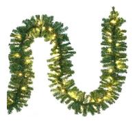 Guirlande de Noël lumineuse 10m 200 LED blanc chaud Décoration de noël en sapin artificiel pour intérieur extérieur