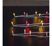 Guirlande de Noël Lumineuse "Timer" 20m Blanc Chaud & Rouge