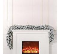 Guirlande de Noël non éclairée extra épaisse de 2,7 m - Choisissez la densité (220 à 300 pointes) pour plus de plénitude | Verdure de pin artificiel prête à être installée pour cheminée, escaliers et