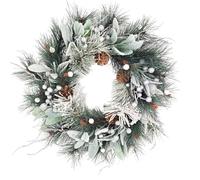 Guirlande de Noël pour porte - Guirlande de Noël artificielle, Ghirland rustique saisonnière de 45 cm, guirlandes de pines fausses pour portes d'entrée de porche, décorations de maison en plein air