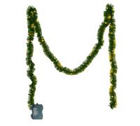 Guirlande de Noël pré-éclairée | Guirlande de Noël pré-éclairée de 5 m pour la décoration extérieure : décoration de la maison avec verdure artificielle, polyvalence thématique pour les vacances