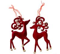 Guirlande de Noël saisonnière en velours à suspendre avec formes de vacances assorties et points de fixation sécurisés (I)