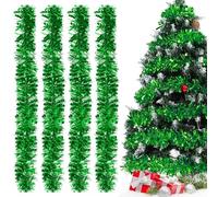 Guirlande de Noël Sapin 4pcs, 2m - Vert pour Mariage, Anniversaire et Fêtes - Décoration Murs et Fenêtres
