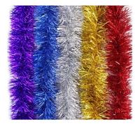 Guirlande de Noël - Tinsel - 2m - Multicolore - 5pcs - Décoration Scintillante