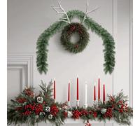 Guirlande de Noël Vert PVC Décoration Saisonnière vacances Mantel Porte vidaXL v