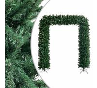 Guirlande de Noël verte 240 cm, matériau PVC réaliste, design robuste avec support en acier, 2400 pointes de sapin, idéale pour la décoration festive, réutilisable