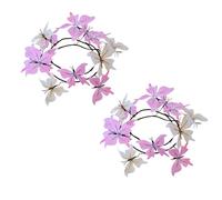 Guirlande de papillons en tissu de soie à faible entretien - Tige décorative - Couleur naturelle - Fausse fleur pour espace moderne - Tissu en soie - Rotin papillon