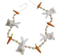 Guirlande de Pâques - Décor Rustique Lapin de 67 Cm - Guirlande Murale Décorative | Bannière de Décoration en Feutre pour Fête de Pâques et Printemps, Mur, Cheminée, Maison, Ferme, Intérieur et