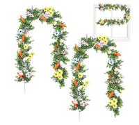 Guirlande De Pâques Pastel - Décoration D'œufs De Printemps Artificiels De 175 Cm, Ornement De Bannière De Vacances Coloré, Butin Festif À Suspendre Avec Œufs Pastel | Décoration De Fête Saisonnière P