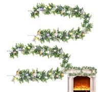 Guirlande De Pâques Pastel - Décoration D'œufs De Printemps Artificiels De 175 Cm, Ornement De Bannière De Vacances Coloré, Butin Festif À Suspendre Avec Œufs Pastel | Décoration De Fête Saisonnière P