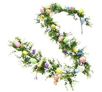 Guirlande de Pâques pour Cheminée Décoration Maison Fausse Verdure 1.8
