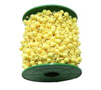 Guirlande de perles artificielles pour décoration de mariage et de fête - 60 m - Ligne de pêche élégante pour arrangements floraux (illusions jaunes)