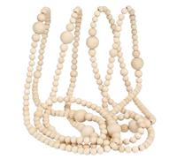 Guirlande De Perles d'arbre De Noël en Bois - Perles en Bois De Noëll, Guirlande De Couronne De Ferme De 3,7 M | Décoration De Noël Rustique pour Une Utilisation Toute L'année, Vacances, Thanksgiving